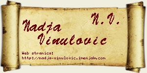 Nadja Vinulović vizit kartica